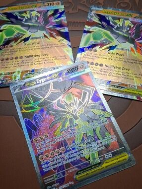 Mega Zygarde EX Full Art Perfect Order Holo Rare 3 Card Bundle